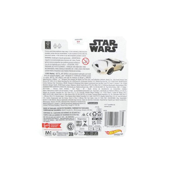 Hot Wheels Star Wars Stormtrooper Die-Cast Character Car Toy New - Picture 2 of 3